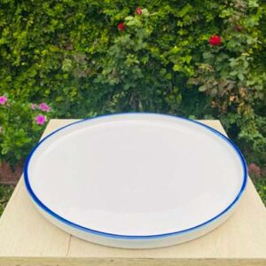 Heavy ceramic round platter