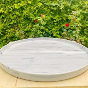 Heavy ceramic round platter v5