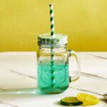 Home box glass mason jars with straw