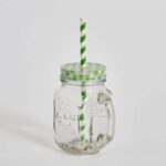 Home box glass mason jars with straw v2