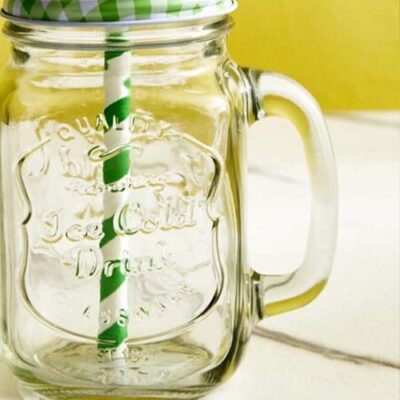 Home box glass mason jars with straw v3