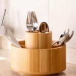 Lazy Susan cutlery holder v4