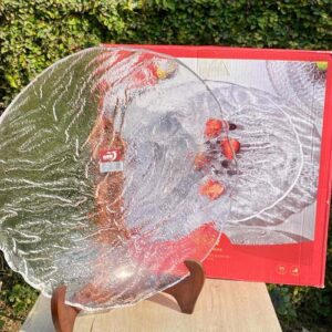 Leaf Pattern Heavy Glass Platter v2