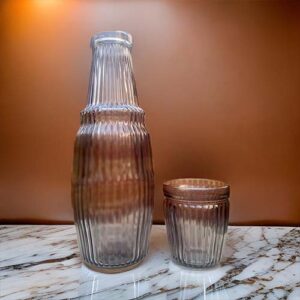 Ribbed Glass Carafe Set v2