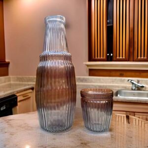 Ribbed Glass Carafe Set v3