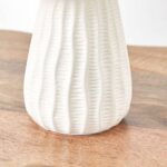 White Ceramic Textured Table Lamp 3