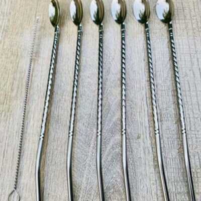 silver straw spoons with brush v2