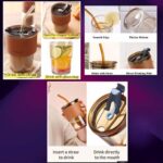Glass Tumbler Set with Leather Grip & Straw v3