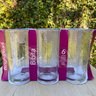Water Glass Set Of 6 Frosted