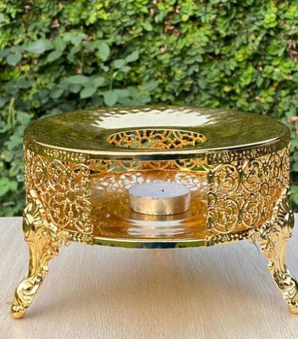 Golden Metal Food Warmer