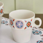 Majestic Mosaic Mug Set with Metal Stand – 4 Piece v2