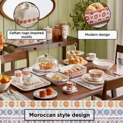Majestic Mosaic Mug Set with Metal Stand – 4 Piece v3