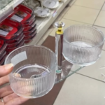 Twin Glass Bowl Set With Crystal Handle v4