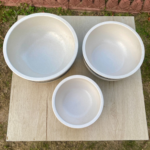 Ceramic Bowl with Vacuum Sealed Lids – Marble Design – 3 Piece Set v4