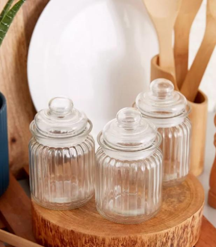 Home Box Glass Containers Set Of 3