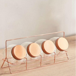 Home box Essential 5 Piece Glass Spice Rack Set v2