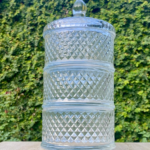 Stackable Crystal Glass Candy Jar – 4 Piece Set