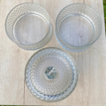 Stackable Crystal Glass Candy Jar – 4 Piece Set v2