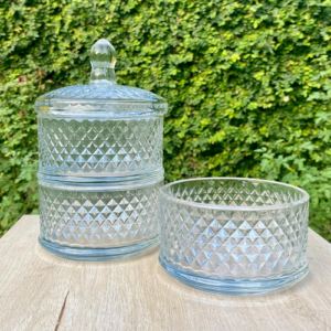 Stackable Crystal Glass Candy Jar – 4 Piece Set v4
