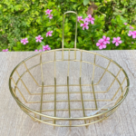 Golden Metal Serving Basket