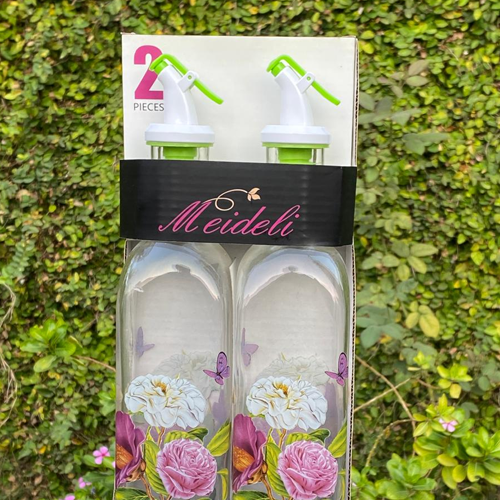 Glass Oil Bottles Set Of 2 v2 Glass Oil Bottles Set Of 2 v2