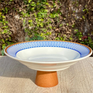 Porcelain Date Plate With Wooden Base v2